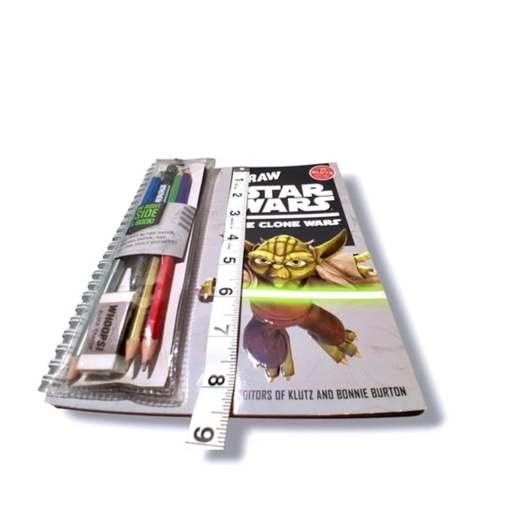 Draw Star Wars The Clone Wars Activity‎ Book Kit Pencils Eraser New